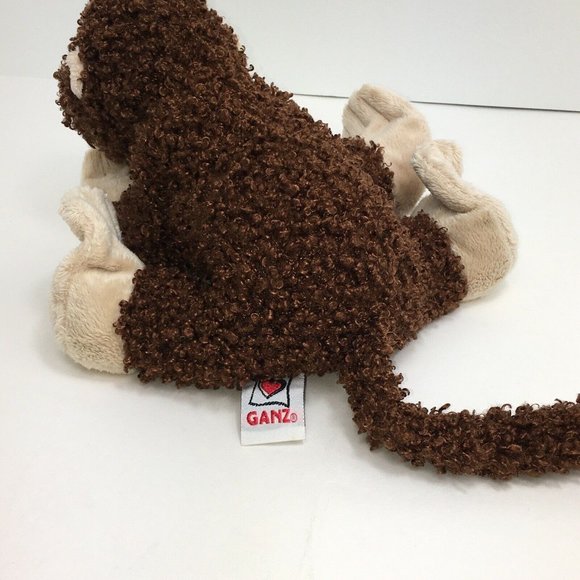 Ganz Webkinz Plush Cheeky Monkey 9" Brown Curly Stuffed Animal No Code Jungle - Picture 5 of 12